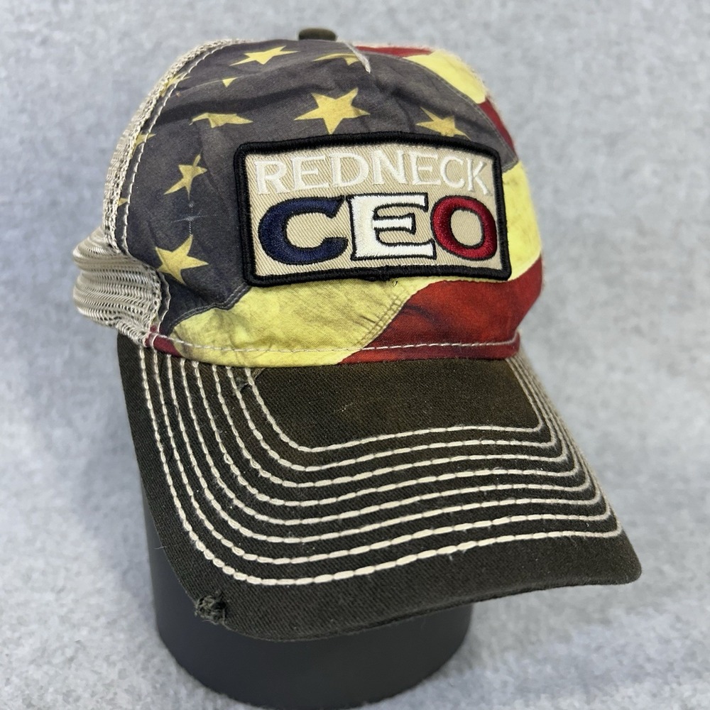 Duck Commander Redneck CEO American Flag Trucker Hat Distressed Snapback